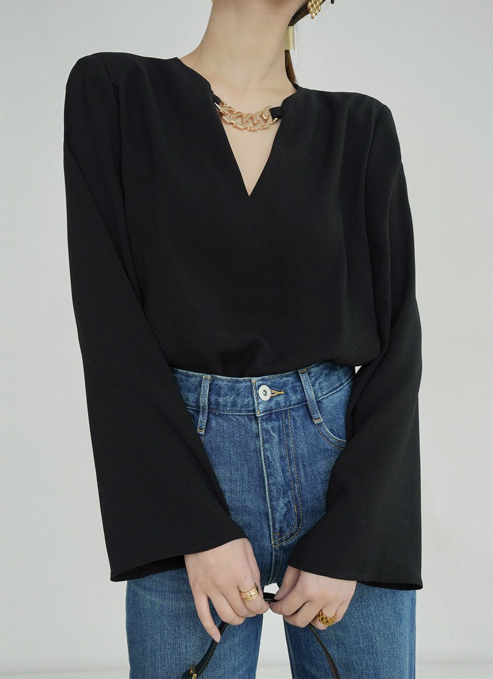 韓国ファッション SELCA-チェーントップ-2024ss-0055-01