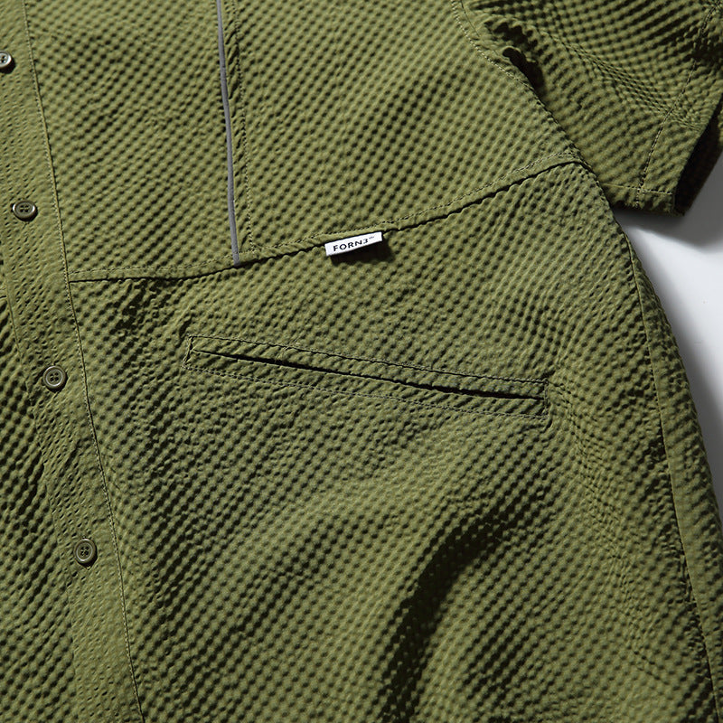 韓国ファッション SELCA-Multi-pocket design loose shirt-mselca2024ss-072-033