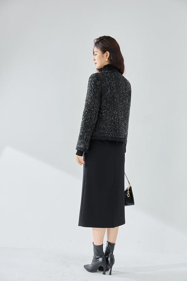 韓国ファッション SELCA-クラシックツイードジャケット-2024ss-ou16-010