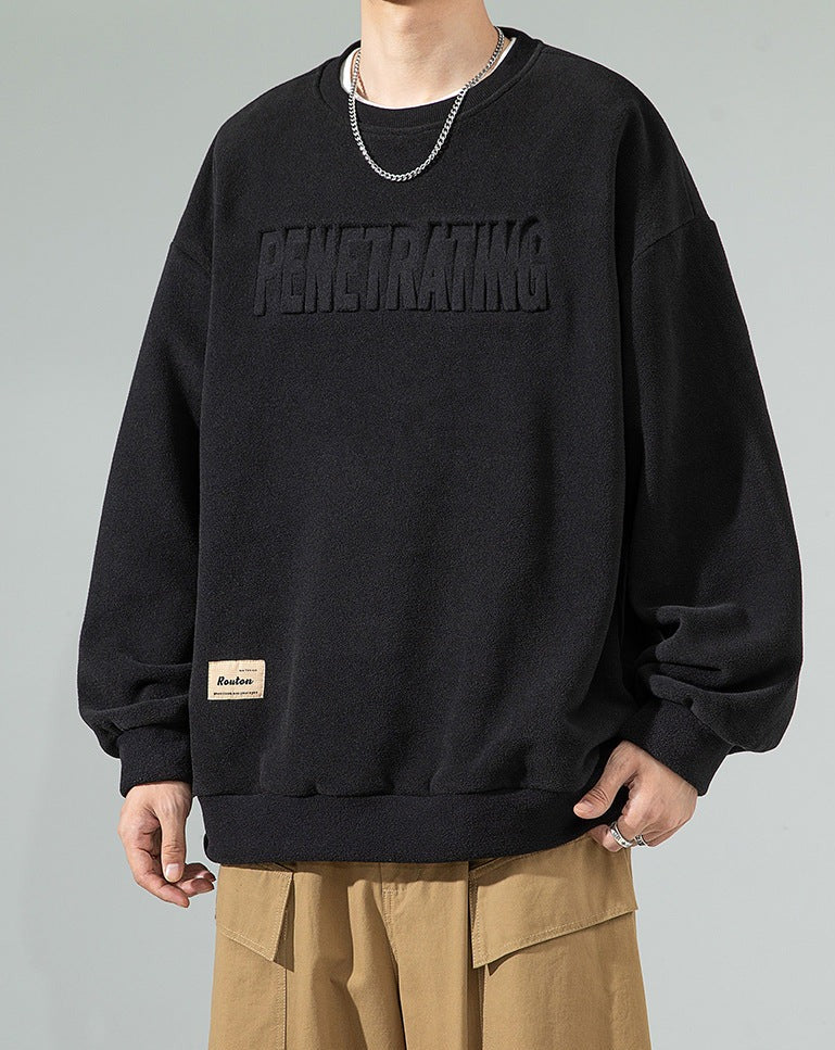 韓国ファッション SELCA-embossed logo sweatshirts-2024ss-tp01-012