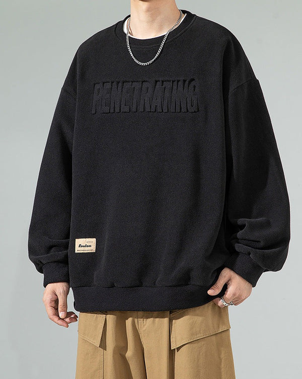 韓国ファッション SELCA-embossed logo sweatshirts-2024ss-tp01-012