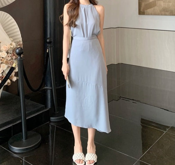 韓国ファッション SELCA-ホルターネックセットアップ-2023ss-op17-07