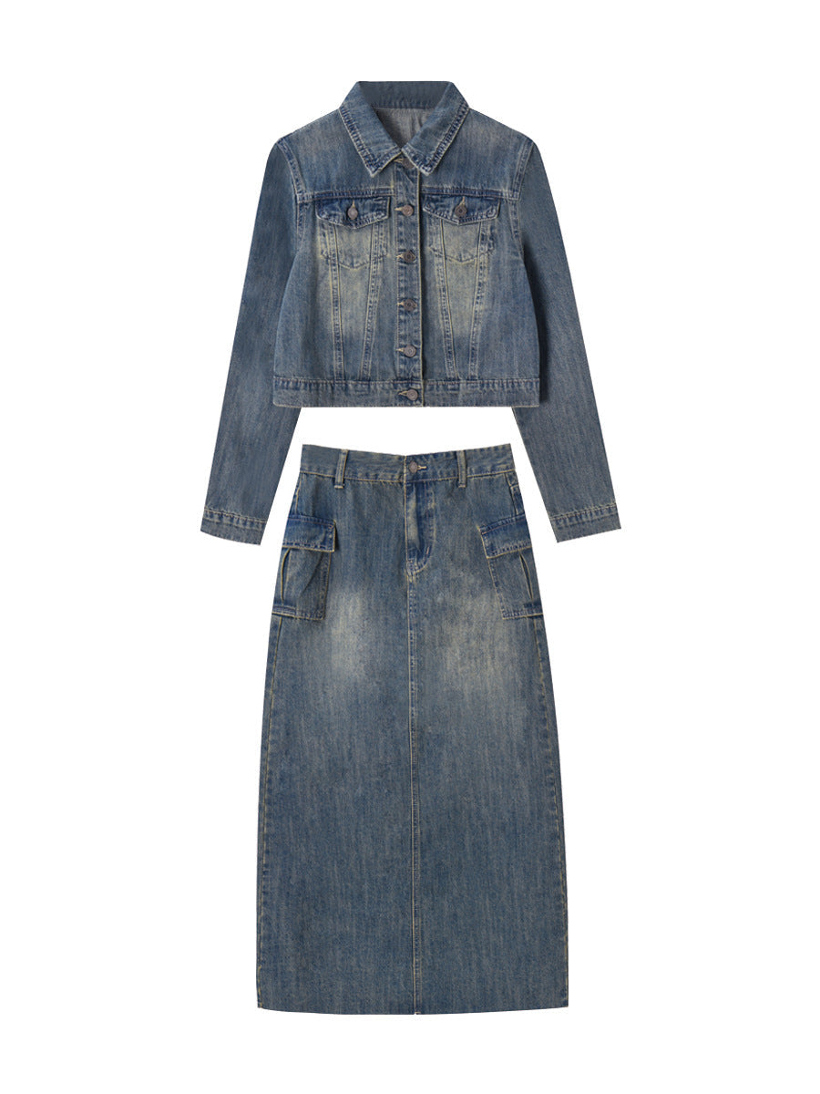 韓国ファッション SELCA-ツーピースデニムスーツ-2024ss-82-015