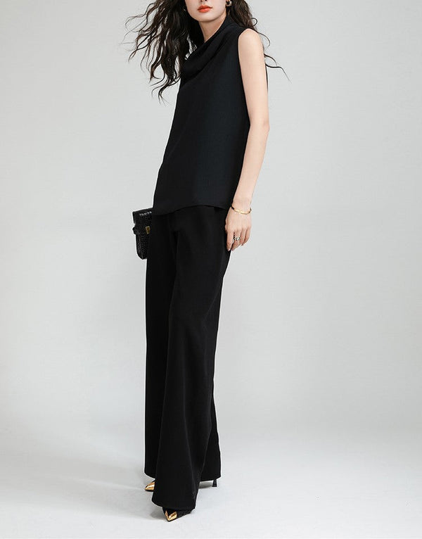 韓国ファッション SELCA-異素材プリーツフレアスカート-2024ss-165-014