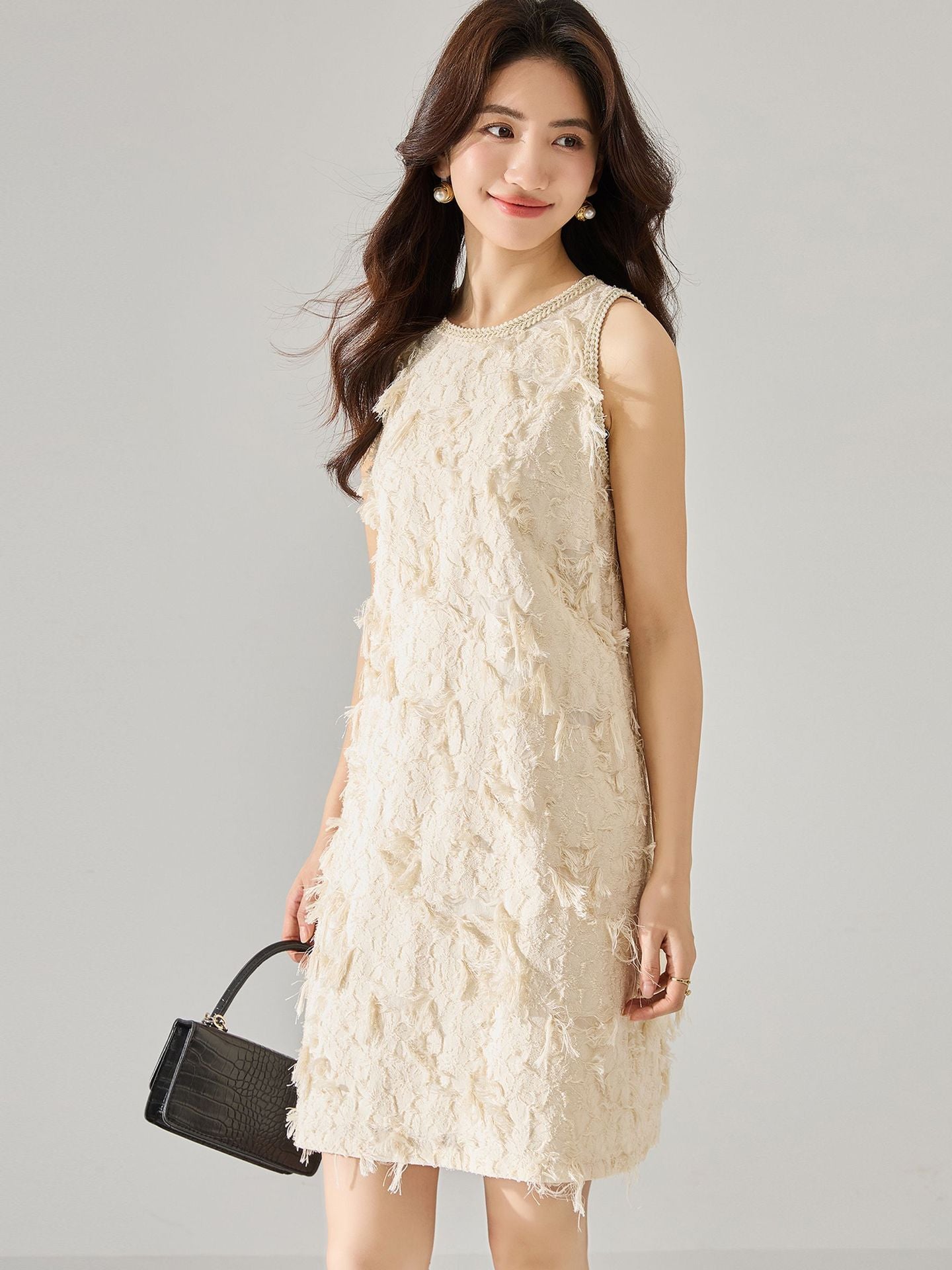 韓国ファッション SELCA-タッセルジャカードワンピース-2024ss-87-01