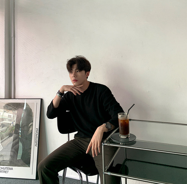 韓国ファッション SELCA-simple sweatshirt-2024ss-to02-01