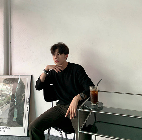 韓国ファッション SELCA-simple sweatshirt-2024ss-to02-01