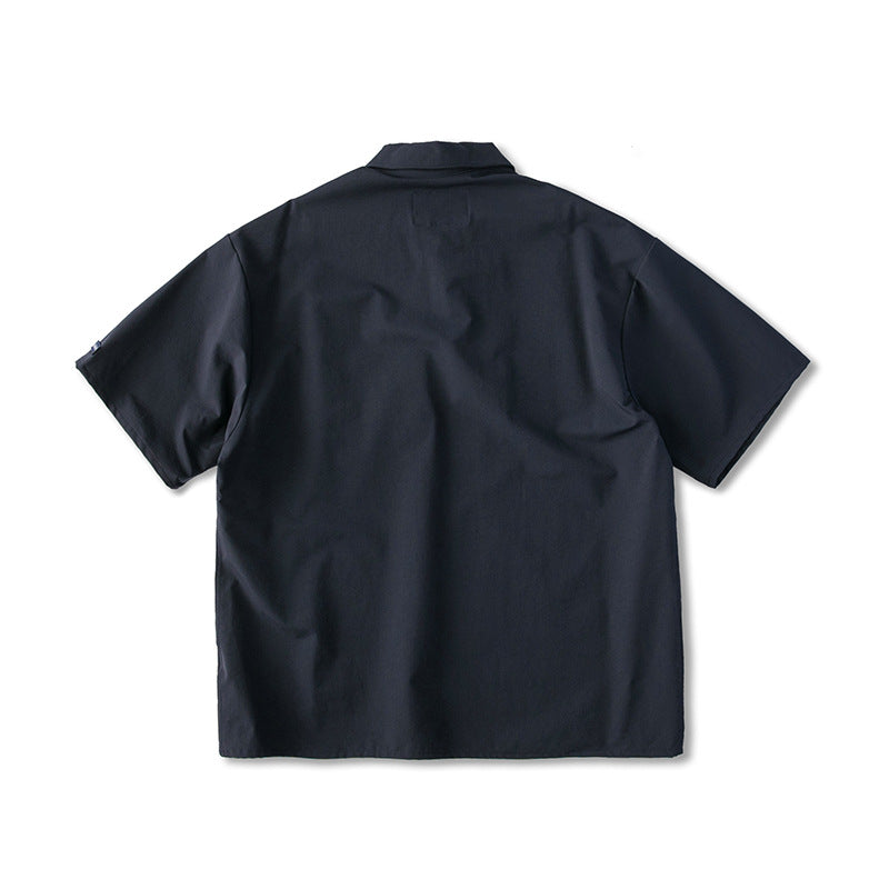 韓国ファッション SELCA-half zip double pocket shirt-mselca2024ss-097-07