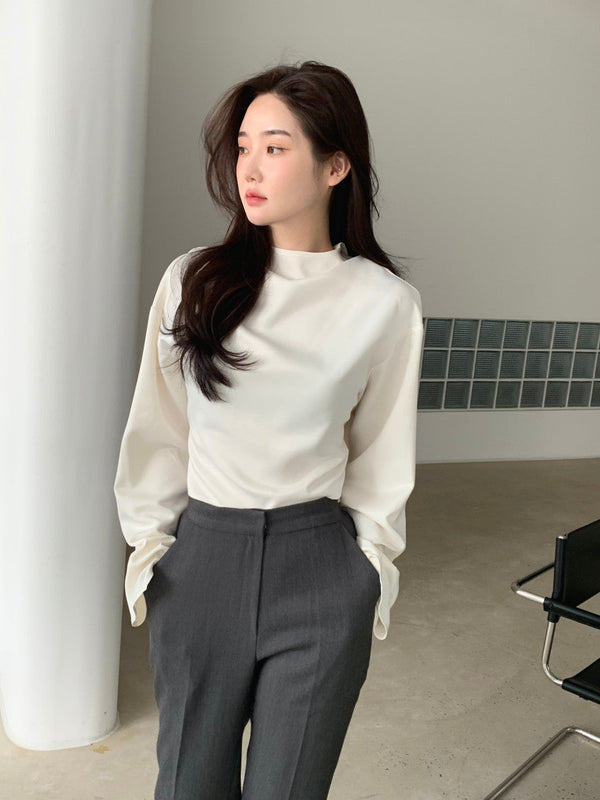 韓国ファッション SELCA-バックリボンシアーブラウス-2023ss-tp01-1-018
