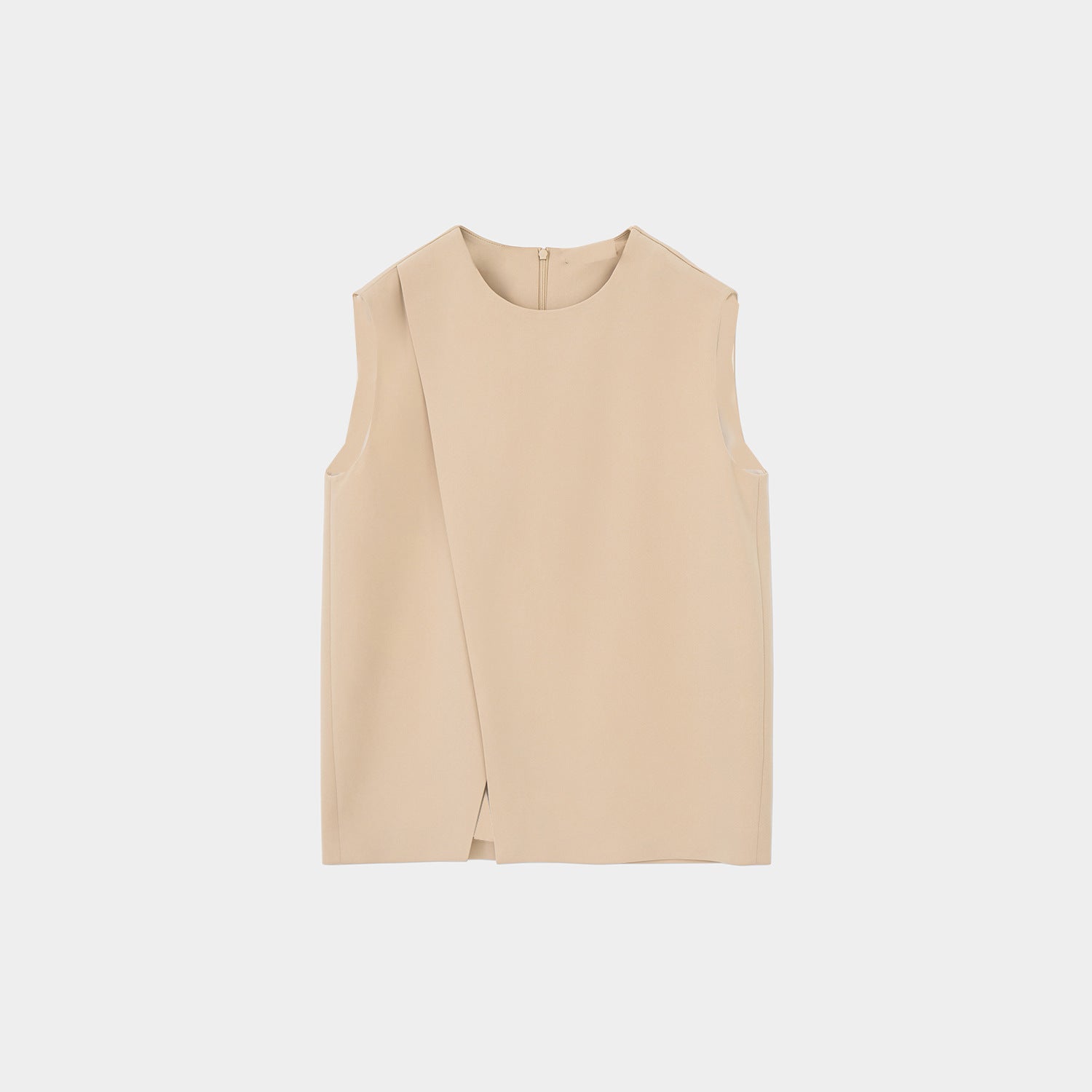 韓国ファッション SELCA-ビッグレディースパンツセットカジュアル、スタイリッシュ、クール、ツイル、ミニマリスト、ハイエンド、スリットトップ、ハイウエスト、ストレートパンツセット、サマー-2024ss-170-08