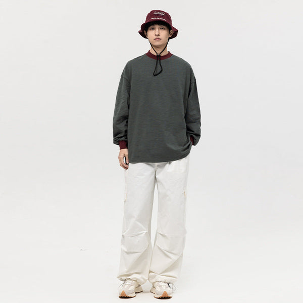 韓国ファッション SELCA-Bicolor song sleeve cut and sew-mselca2024ss-011-09