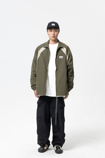 韓国ファッション SELCA-contrast color patchwork loose jacket-mselca2024ss-018-012