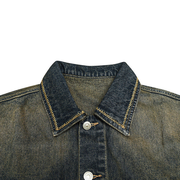 韓国ファッション SELCA-retro denim jacket-mselca2024ss-035-03