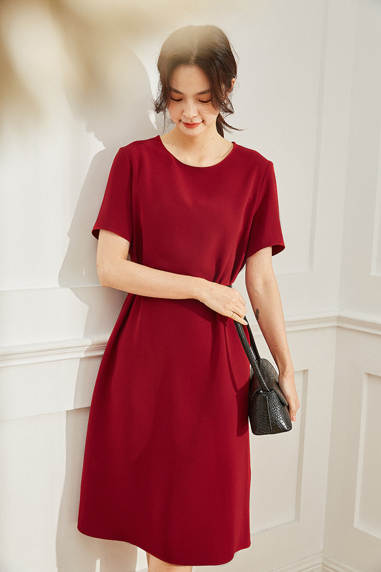 韓国ファッション SELCA-マットカジュアルミディアムワンピース-2024ss-95-020