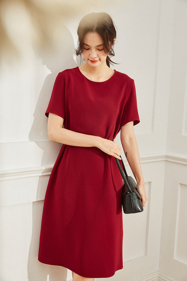 韓国ファッション SELCA-マットカジュアルミディアムワンピース-2024ss-95-020