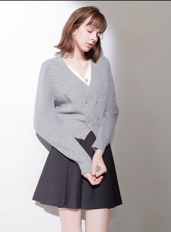 韓国ファッション SELCA-ダブルボタンカーディガン-2023aw-tp49-03