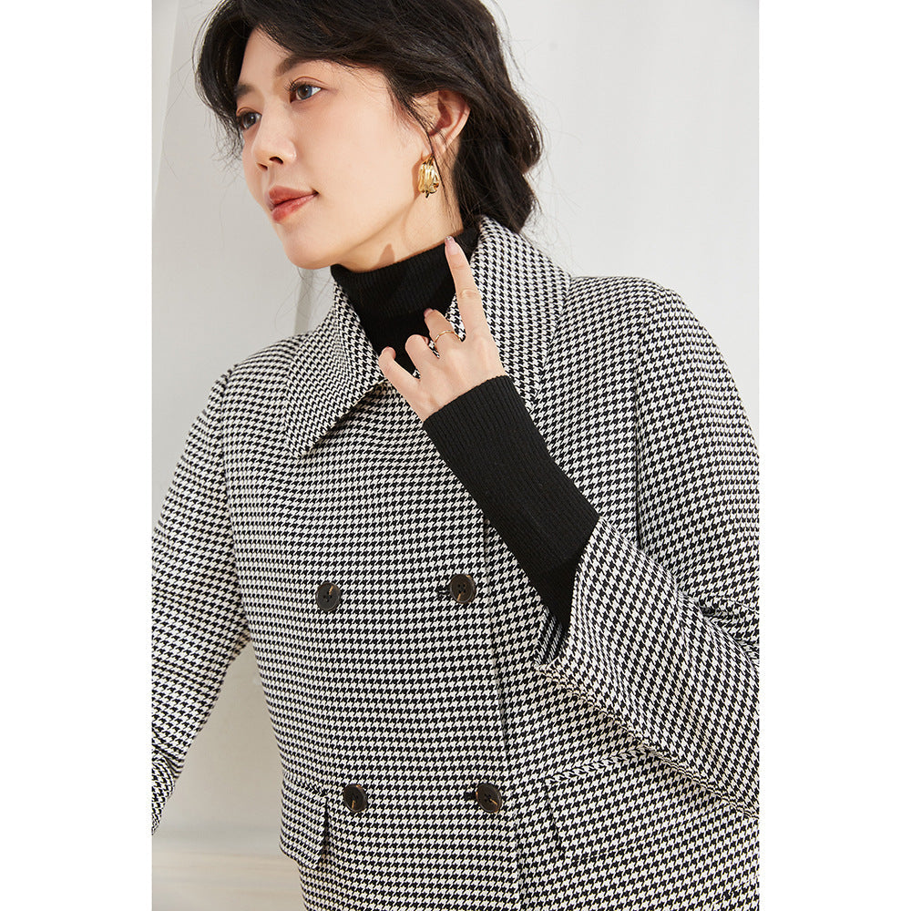 韓国ファッション SELCA-千鳥柄モノトーンジャケット-2024ss-ou24-04