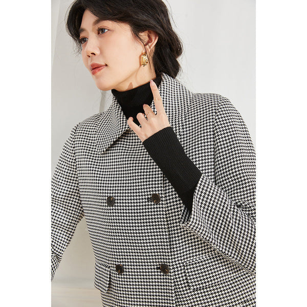韓国ファッション SELCA-千鳥柄モノトーンジャケット-2024ss-ou24-04