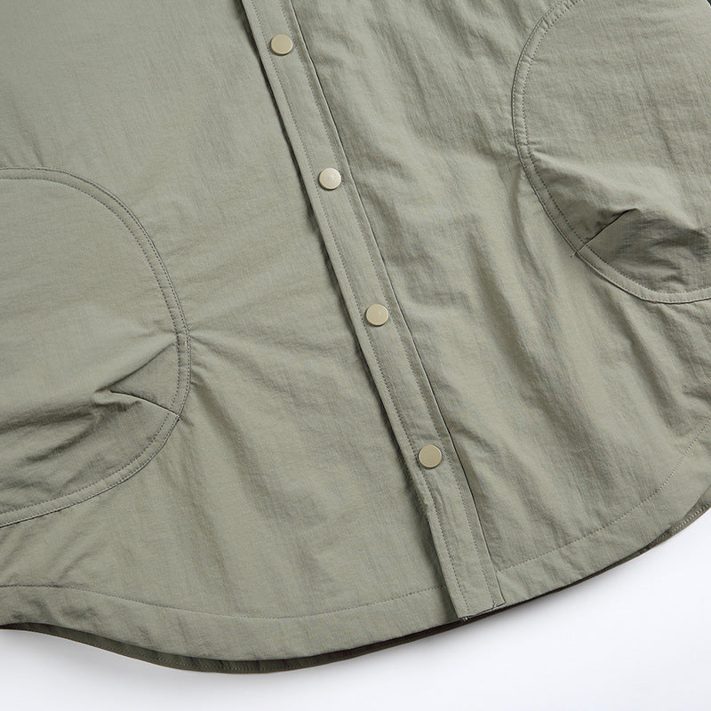 韓国ファッション SELCA-cotton quilted casual shirt-mselca2024ss-095-016