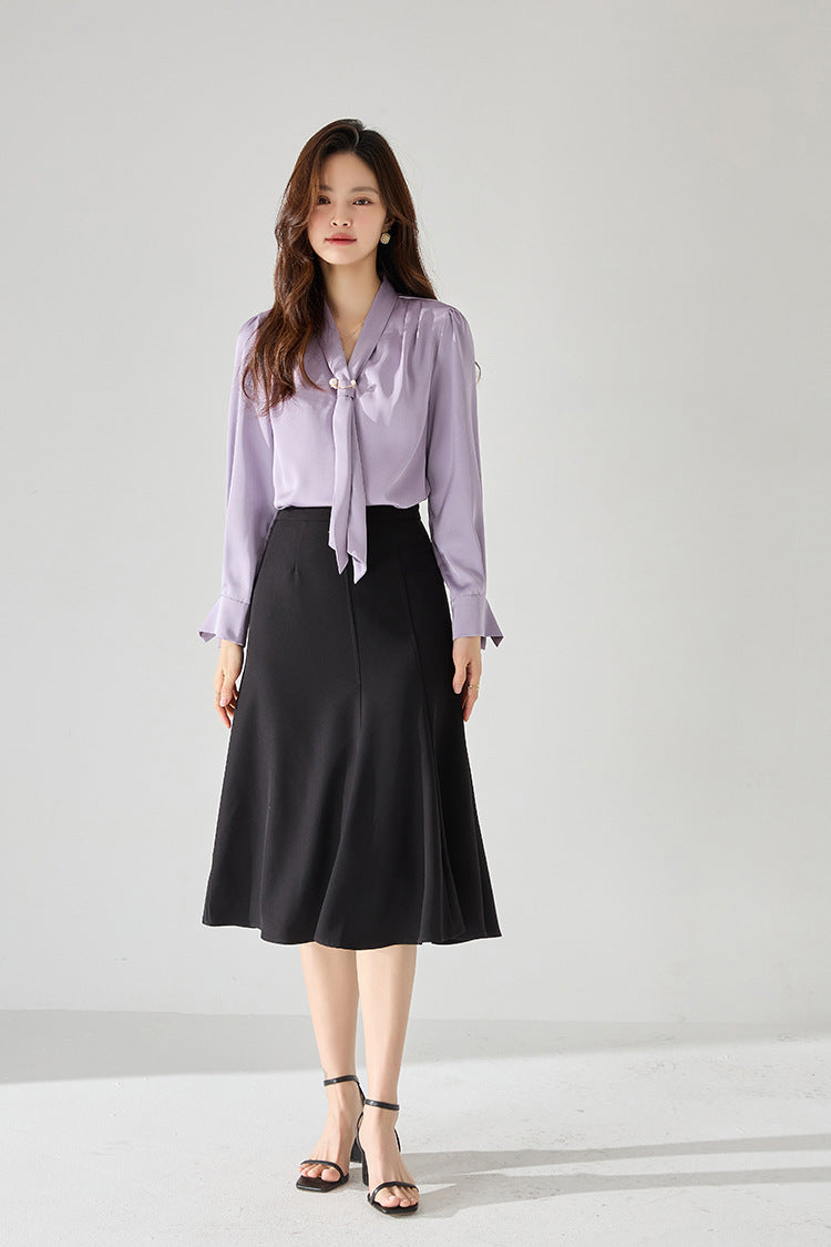 韓国ファッション SELCA-タックフレアスカート-2024ss-102-010