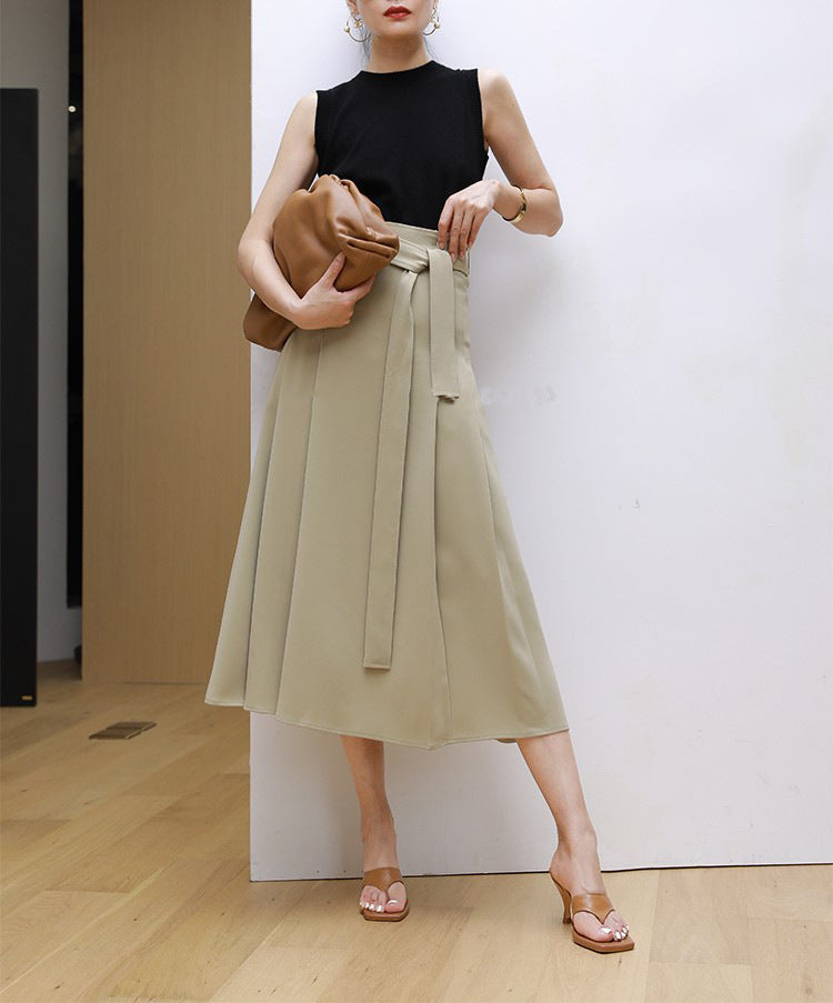 韓国ファッション SELCA-アシメジレセットアップ-2024ss-0068-08