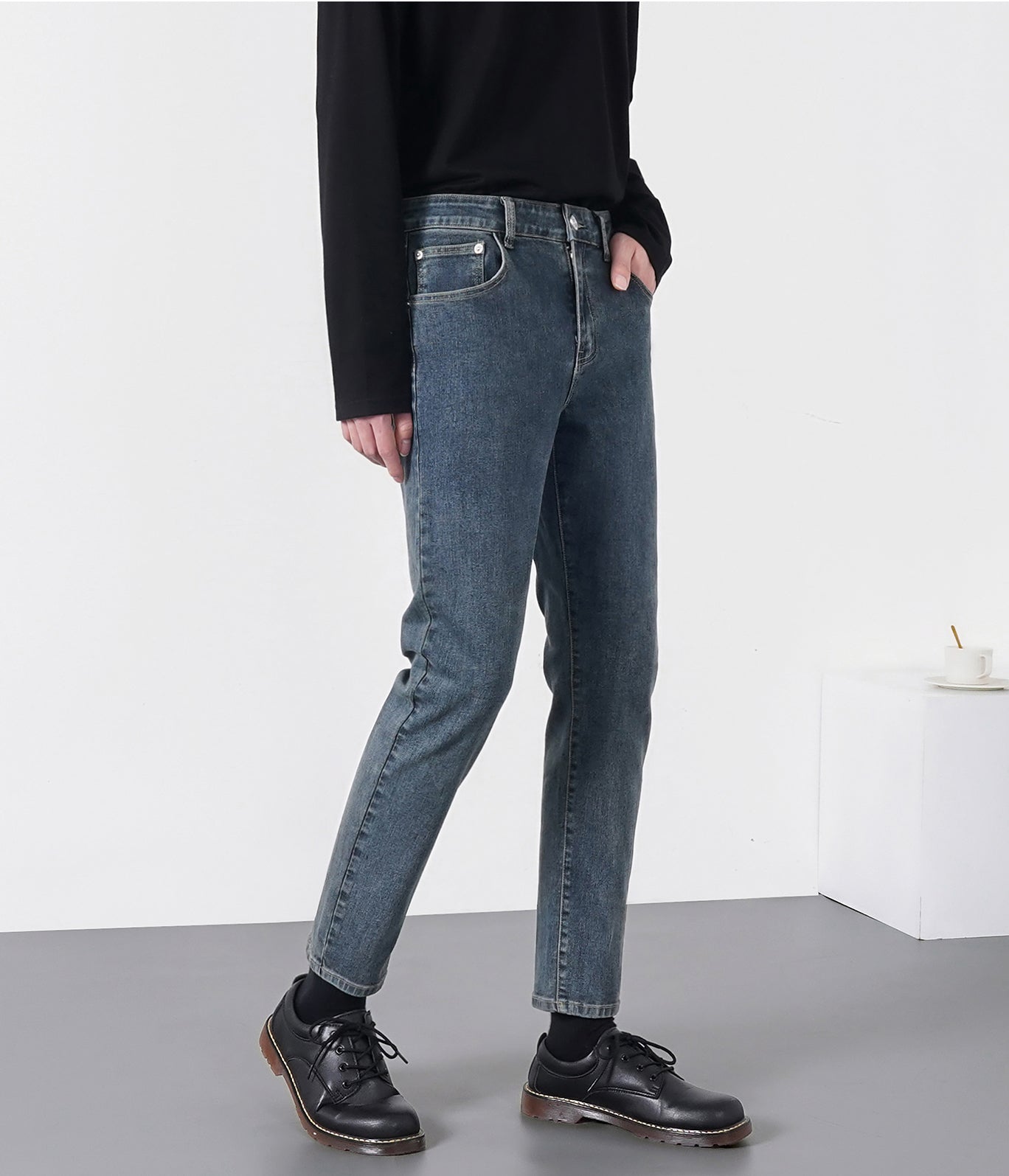 韓国ファッション SELCA-straight denim pants-2024ss-pt04-05