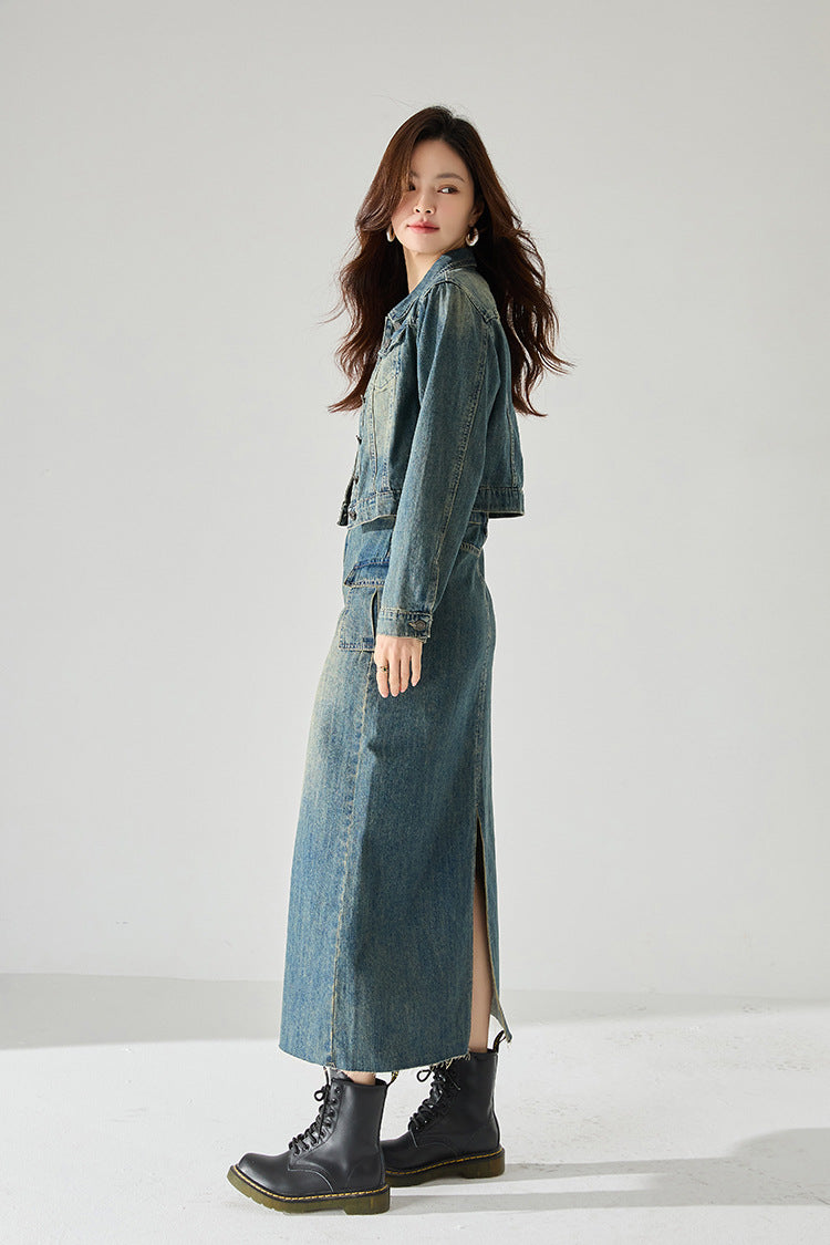 韓国ファッション SELCA-ツーピースデニムスーツ-2024ss-82-011