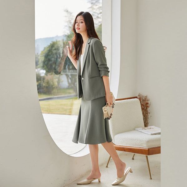 韓国ファッション SELCA-フレアスーツスカート-2024ss-197-05