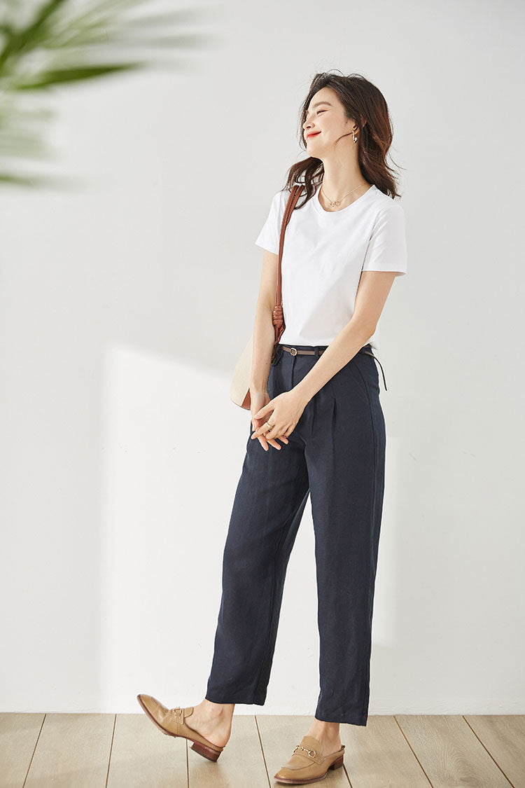 韓国ファッション SELCA-ラウンドネックTシャツ-2024ss-119-012