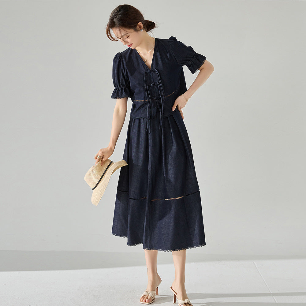 韓国ファッション SELCA-デザインデニムスカート-2024ss-201-02