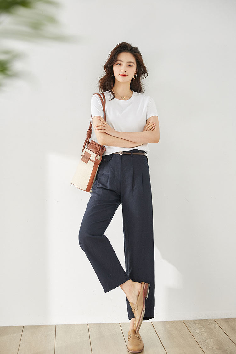 韓国ファッション SELCA-ラウンドネックTシャツ-2024ss-119-013