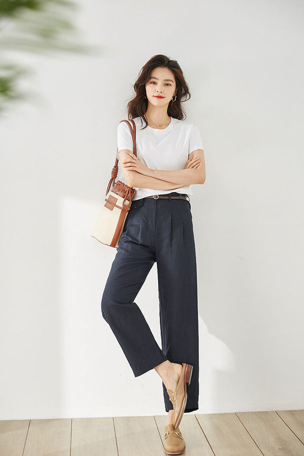 韓国ファッション SELCA-ラウンドネックTシャツ-2024ss-119-013