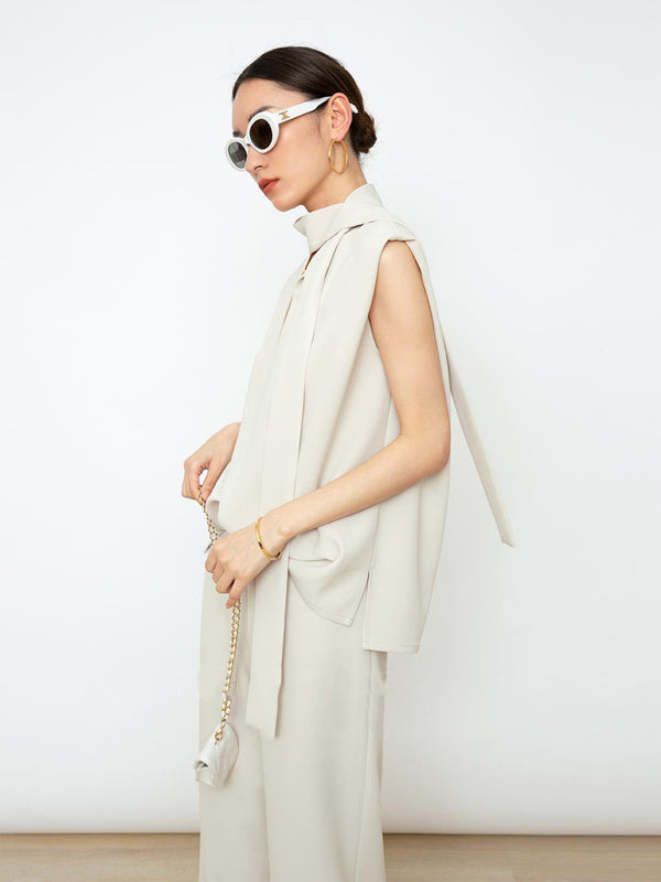韓国ファッション SELCA-ショルダーリボンパンツスタイルセットアップ-2024ss-0062-010