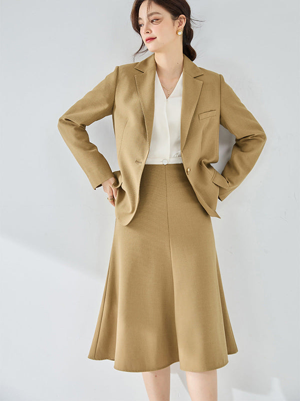 韓国ファッション SELCA-シングルブレストスーツスカート-2024ss-sk04-011