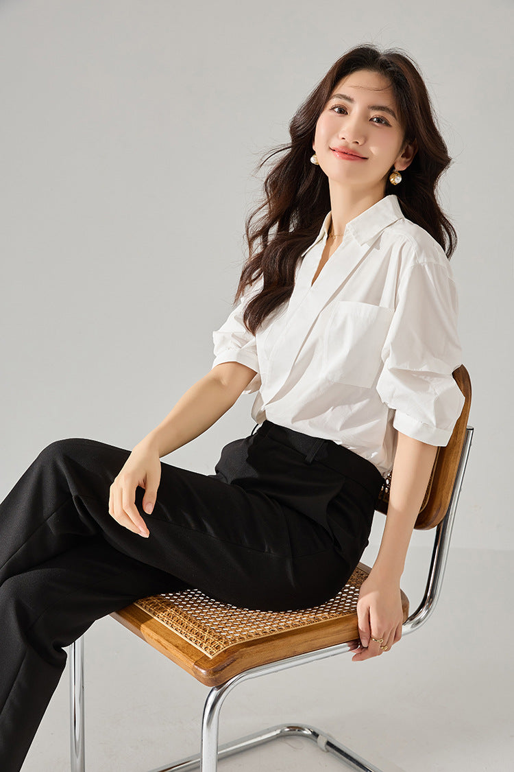 韓国ファッション SELCA-クロスデザインシャツ-2024ss-121-08