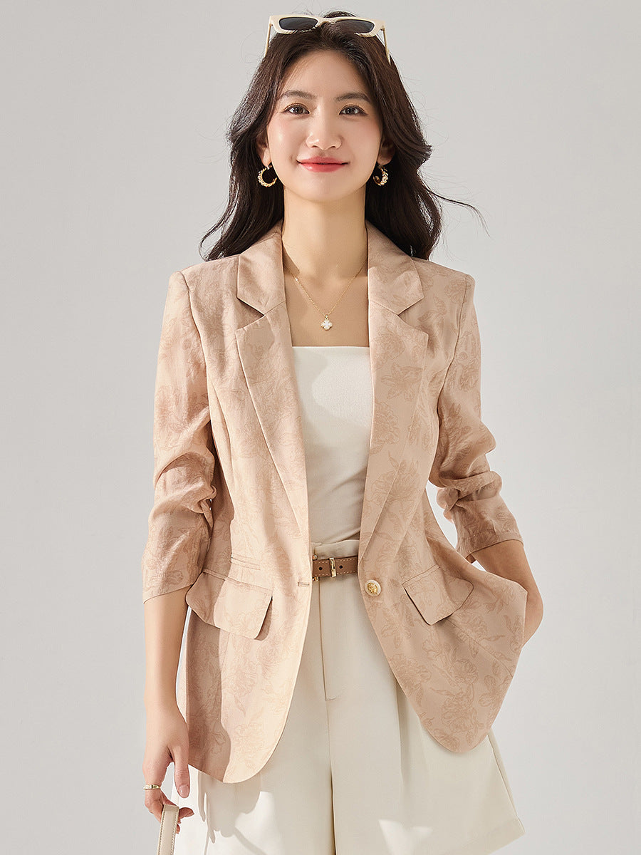 韓国ファッション SELCA-フラワーデザインカラージャケット-2024ss-135-04