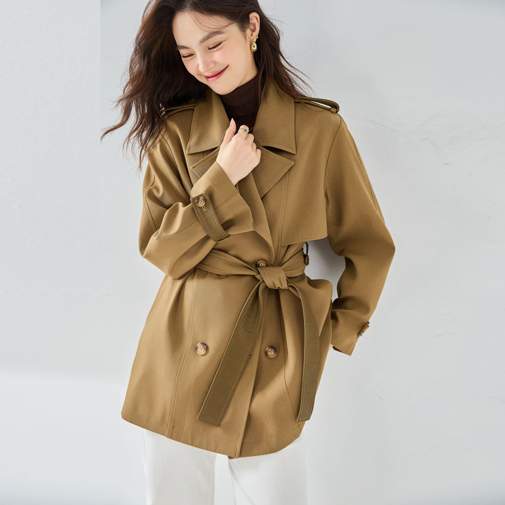 韓国ファッション SELCA-シャイニースリーブショートトレンチコート-2024ss-ou9-04