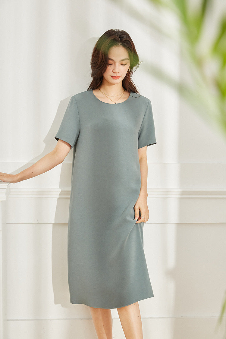 韓国ファッション SELCA-マットカジュアルミディアムワンピース-2024ss-95-017
