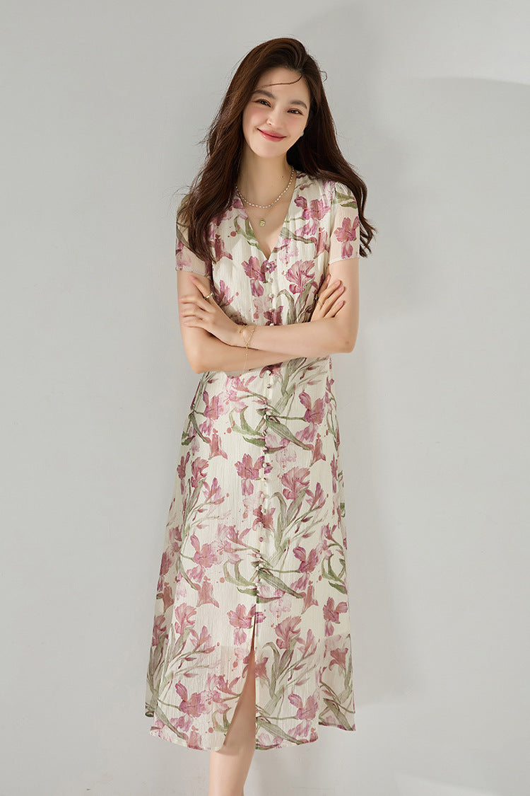 韓国ファッション SELCA-フレンチアイリスワンピース-2024ss-118-08