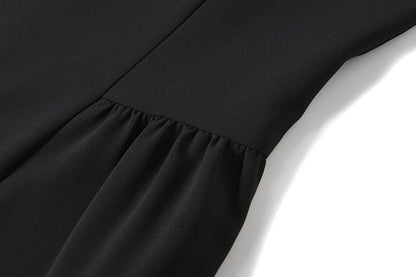韓国ファッション SELCA-ブラックAラインスカート-2024ss-79-019