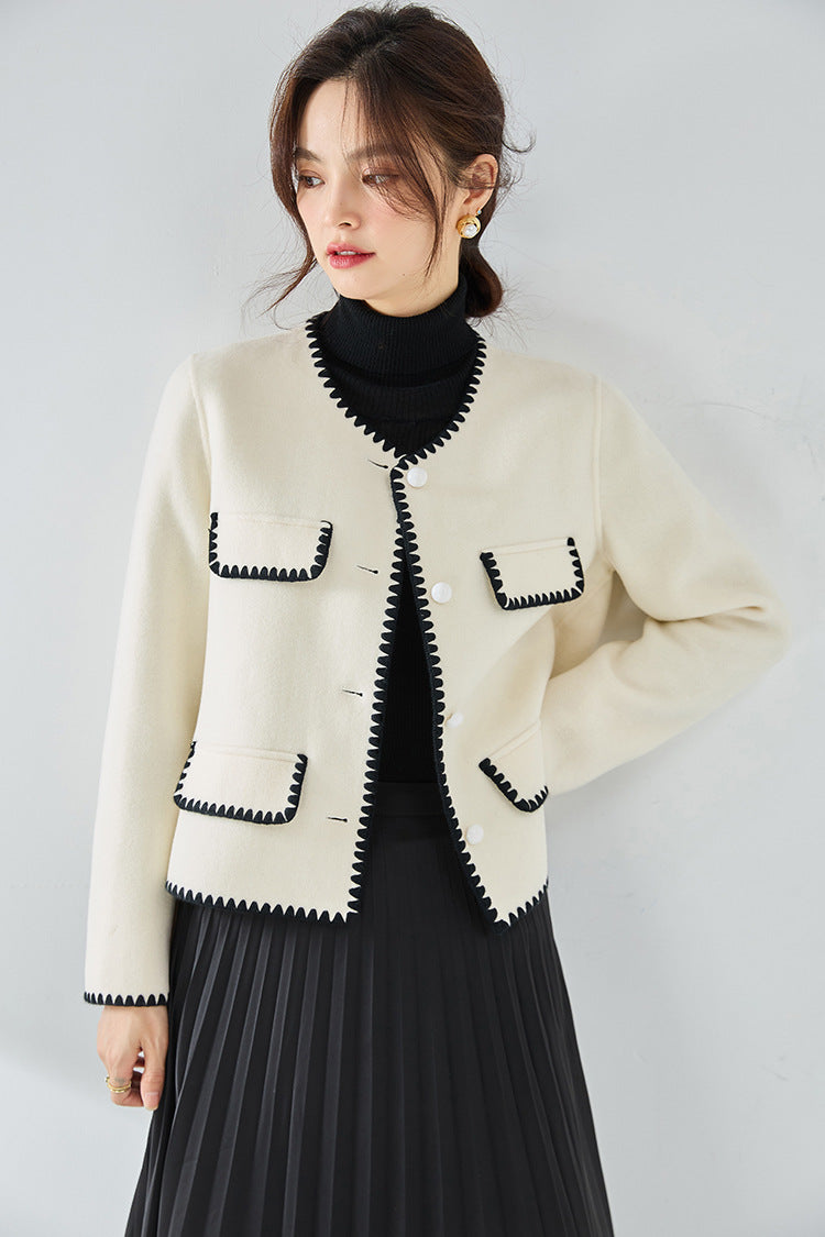 韓国ファッション SELCA-コントラストカラーウールショートジャケット-2024ss-ou28-05
