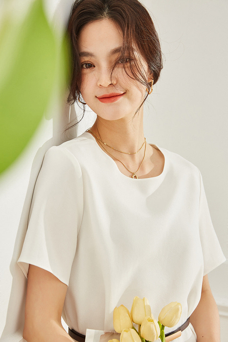 韓国ファッション SELCA-マットカジュアルミディアムワンピース-2024ss-95-034