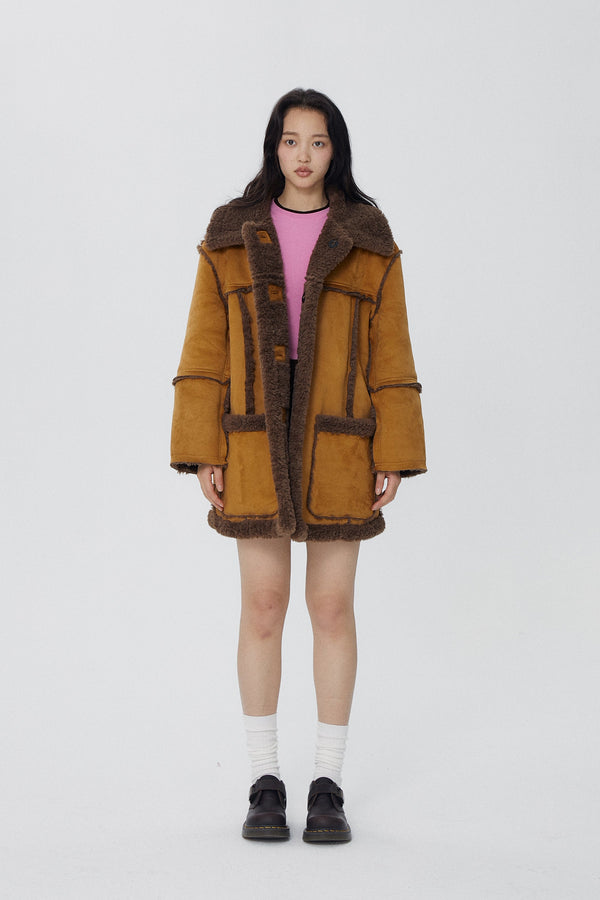 韓国ファッション SELCA-リバーシブルロングボアコート-2023aw-ou52-013