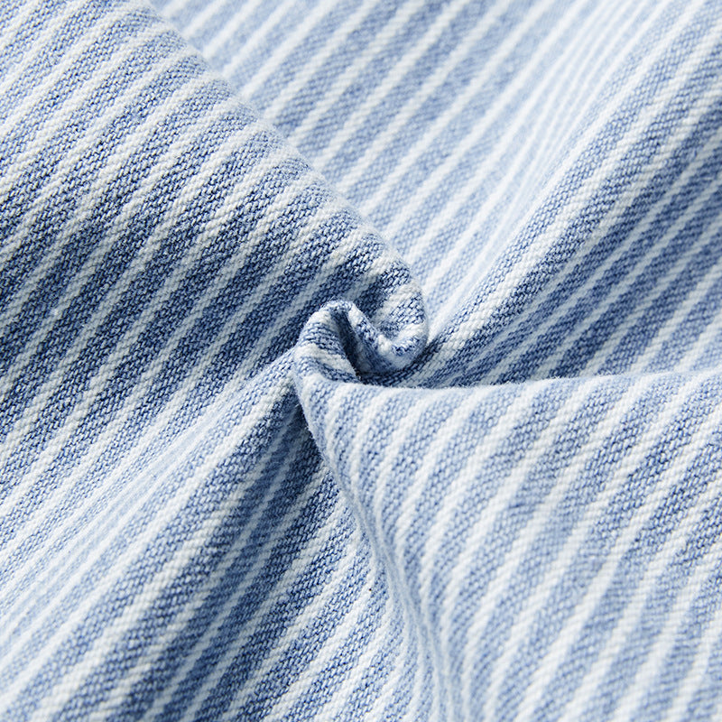 韓国ファッション SELCA-multi-pocket blue striped shirt-mselca2024ss-013-04