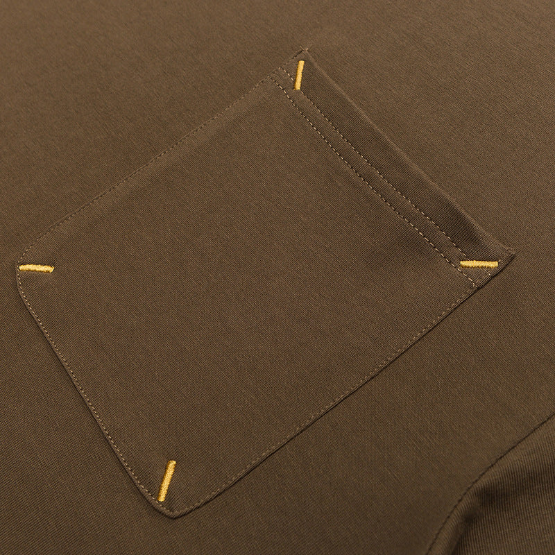 韓国ファッション SELCA-embroidered pocket shirt-mselca2024ss-031-012