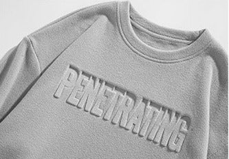 韓国ファッション SELCA-embossed logo sweatshirts-2024ss-tp01-011
