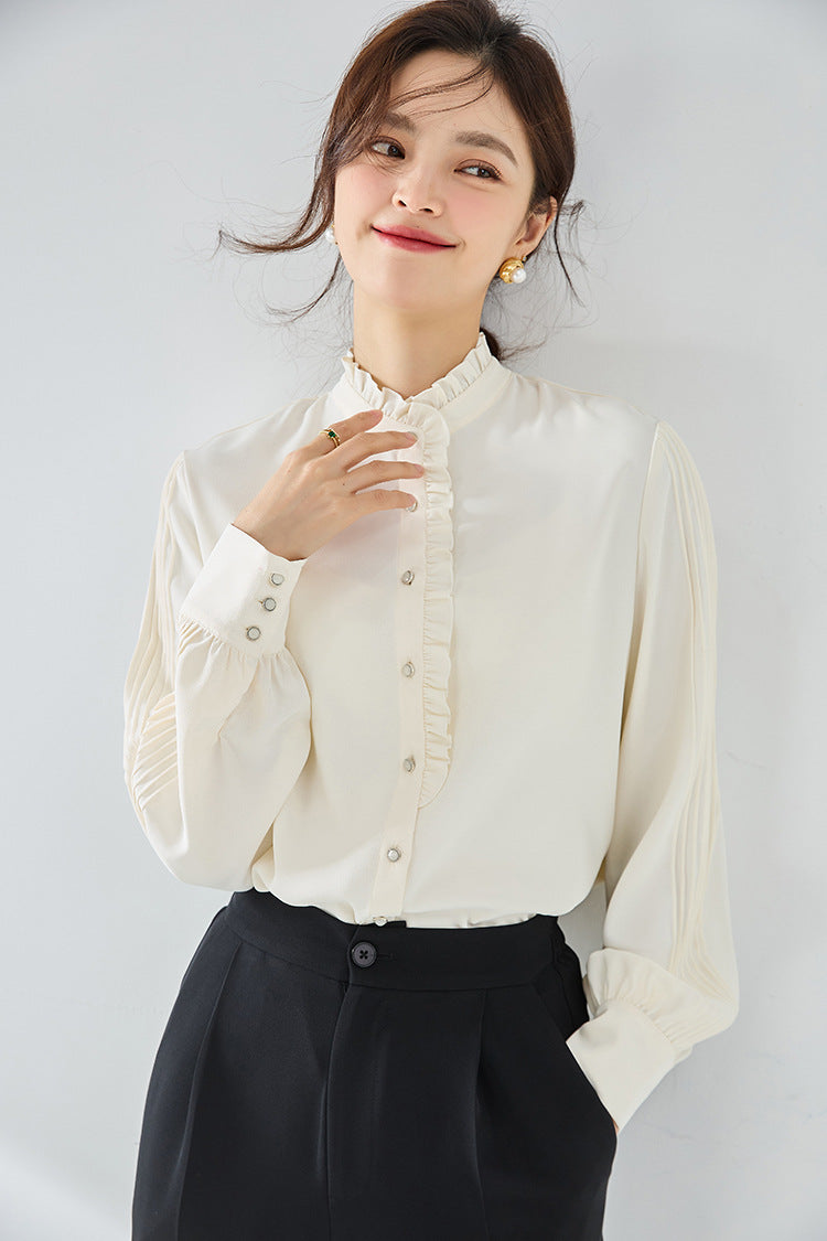 韓国ファッション SELCA-フリルブラウス-2023aw-tp03-010
