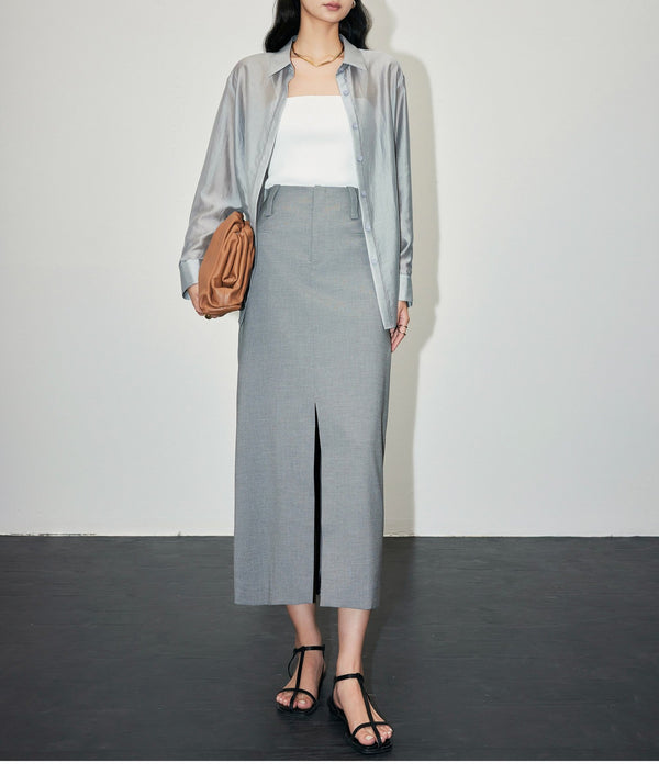 韓国ファッション SELCA-Vネック ノースリーブスリーピース-2024ss-0019-06