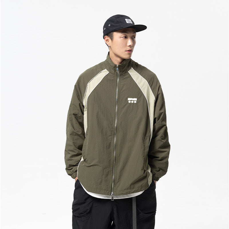 韓国ファッション SELCA-contrast color patchwork loose jacket-mselca2024ss-018-05