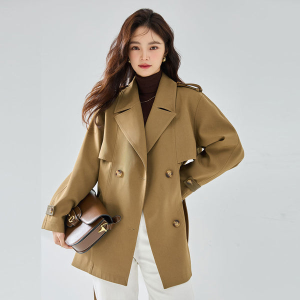 韓国ファッション SELCA-シャイニースリーブショートトレンチコート-2024ss-ou9-02